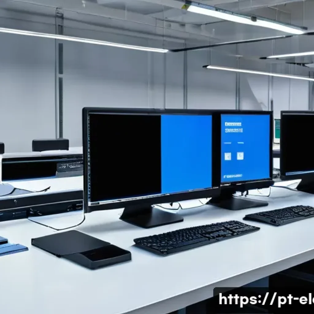 전자기기 시험 관련 서류 준비 방법 - A modern office workspace showing a detailed technical documentation setup for electronic equipment ...